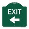 Signmission Parking Lot Sign Exit Sign Left Arrow, Green & White Aluminum Sign, 18" L, 18" H, GW-1818-23422 A-DES-GW-1818-23422 - alternate 1